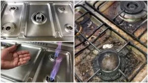 تنظيف البوتاجاز الاستانلس